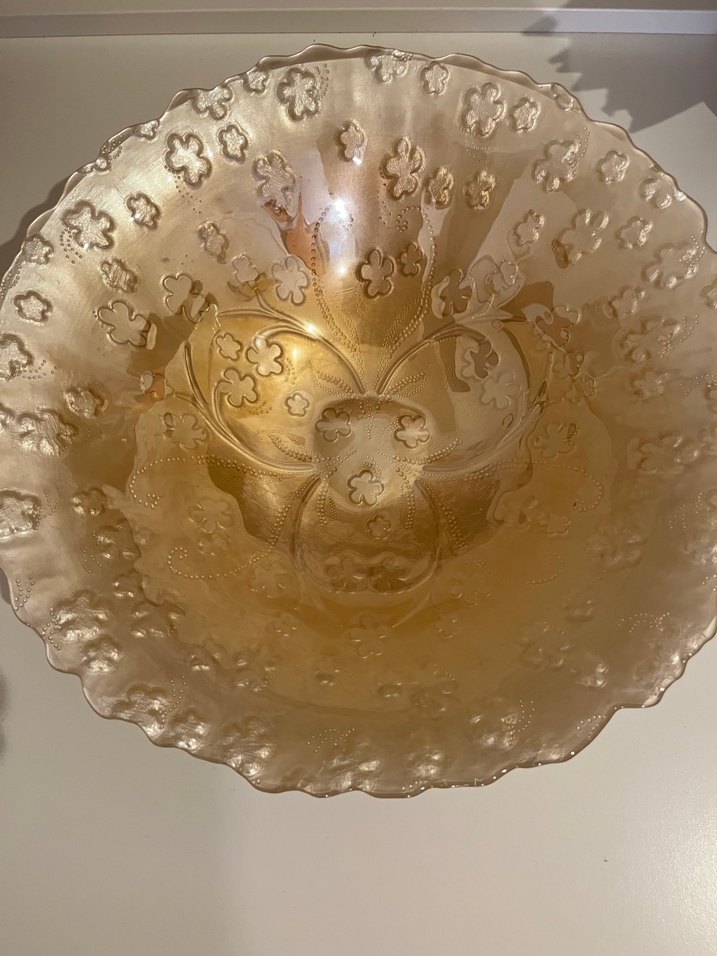 Bej Çiçek Desenli Dekoratif Tabak - Görsel 5