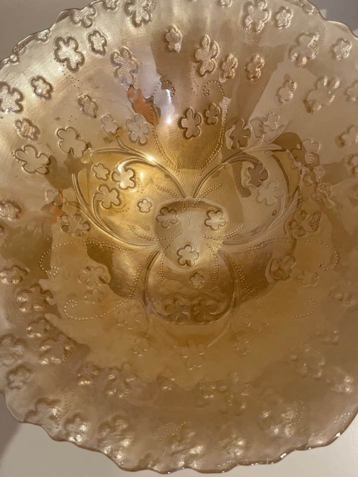 Bej Çiçek Desenli Dekoratif Tabak - Görsel 4