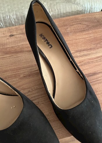 Siyah Süet Kadın ayakkabı - Görsel 2