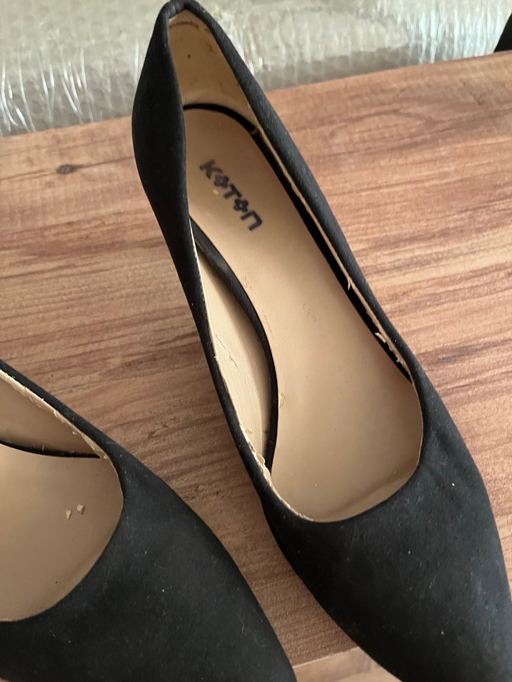 Siyah Süet  Kadın ayakkabı - Görsel 2