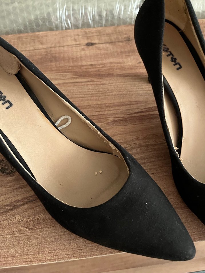 Siyah Süet  Kadın ayakkabı - Görsel 3