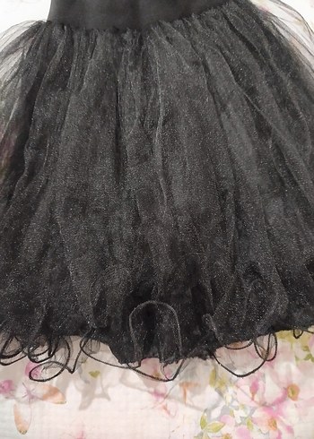 Kız Çocuk Siyah Fırfırlı Gotik Etek