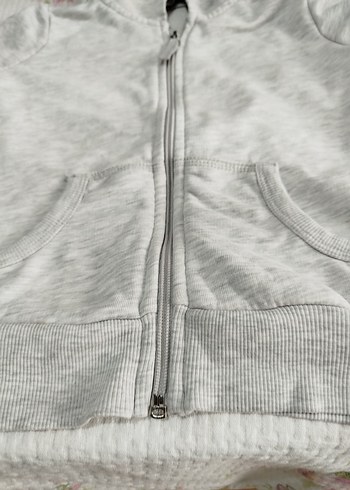 Gri Fermuarlı Kadın Keten Ceket - Görsel 2