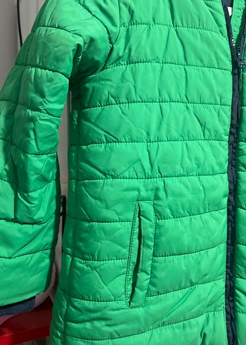 Erkek Çocuk Yeşil Fermuarlı Street Wear Mont - Görsel 2