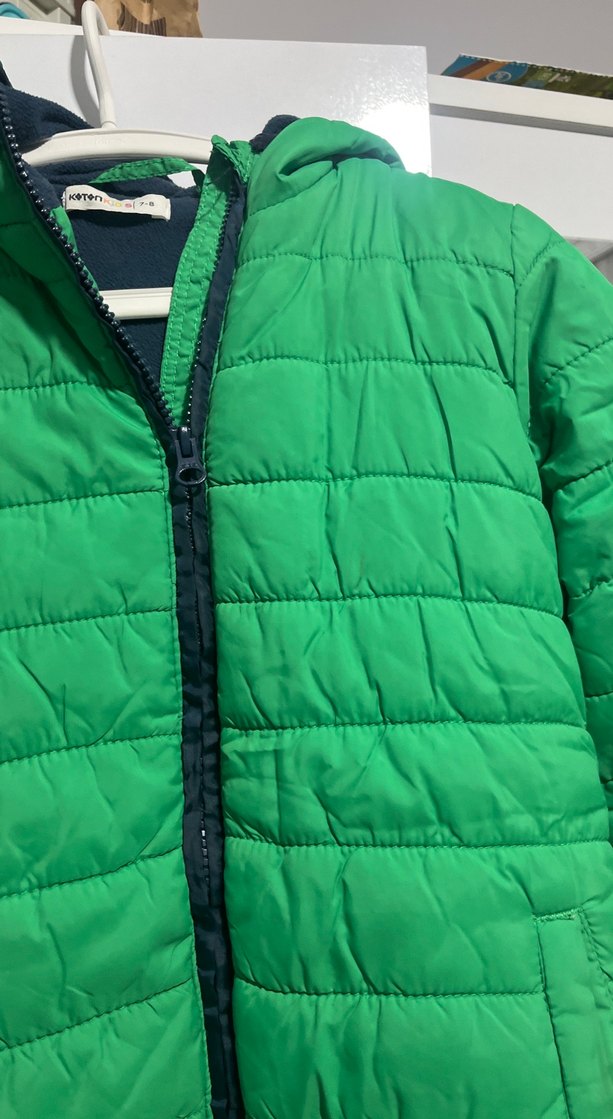 Erkek Çocuk Yeşil Fermuarlı Street Wear Mont - Görsel 4