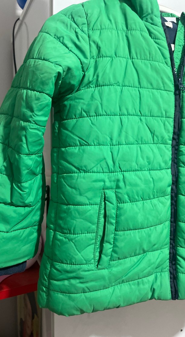 Erkek Çocuk Yeşil Fermuarlı Street Wear Mont - Görsel 2