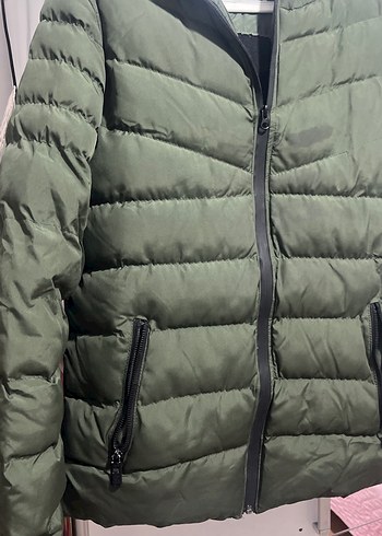 Erkek Yeşil Mont - Görsel 2