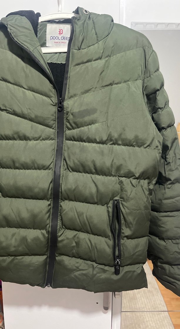 Erkek Yeşil Mont - Görsel 3