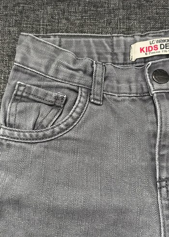 7 Yaş Beden gri Renk Gri Erkek Çocuk Denim Pantolon