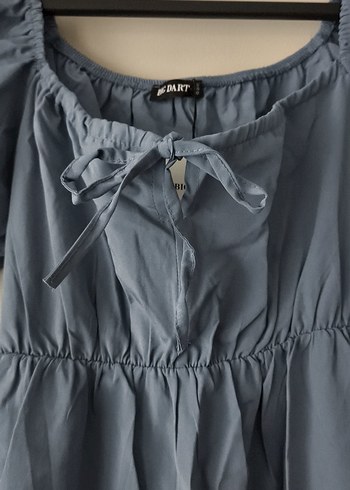 38 Beden mavi Renk Mavi Denim Midi Elbise