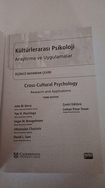  Kültürlerarası psikoloji