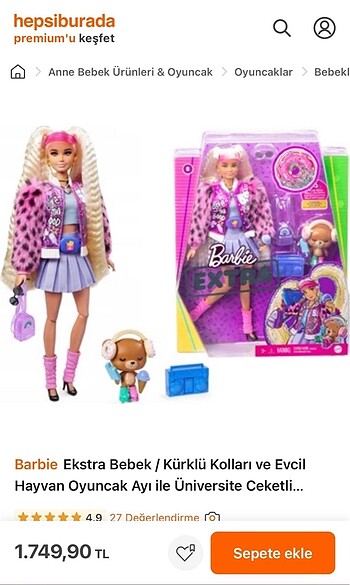  Beden Renk Barbie extra sıfır