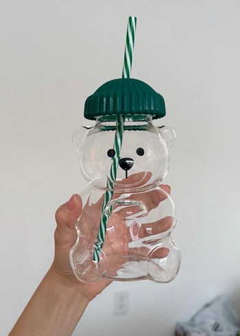 Yeşil Ayıcık Tasarımlı bardak - Görsel 4