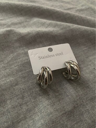 çelik kararmaz küpe shein stainless steel silver gümüş