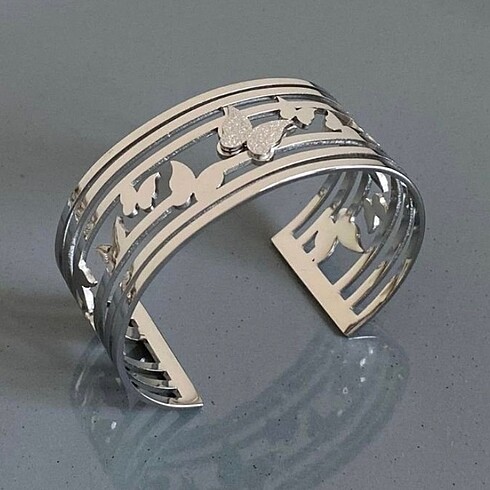 çelik kararmaz kelebekli açık kelepçe ayarlanabilir stainless st