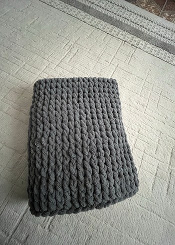 Gri Örgü Çocuk Battaniyesi - Görsel 4