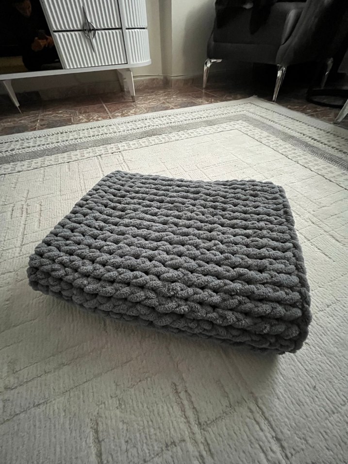 Gri Örgü Çocuk Battaniyesi - Görsel 3