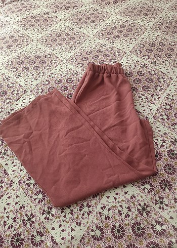 40 Beden Uzun Kollu Pembe Kadın ikili takım
