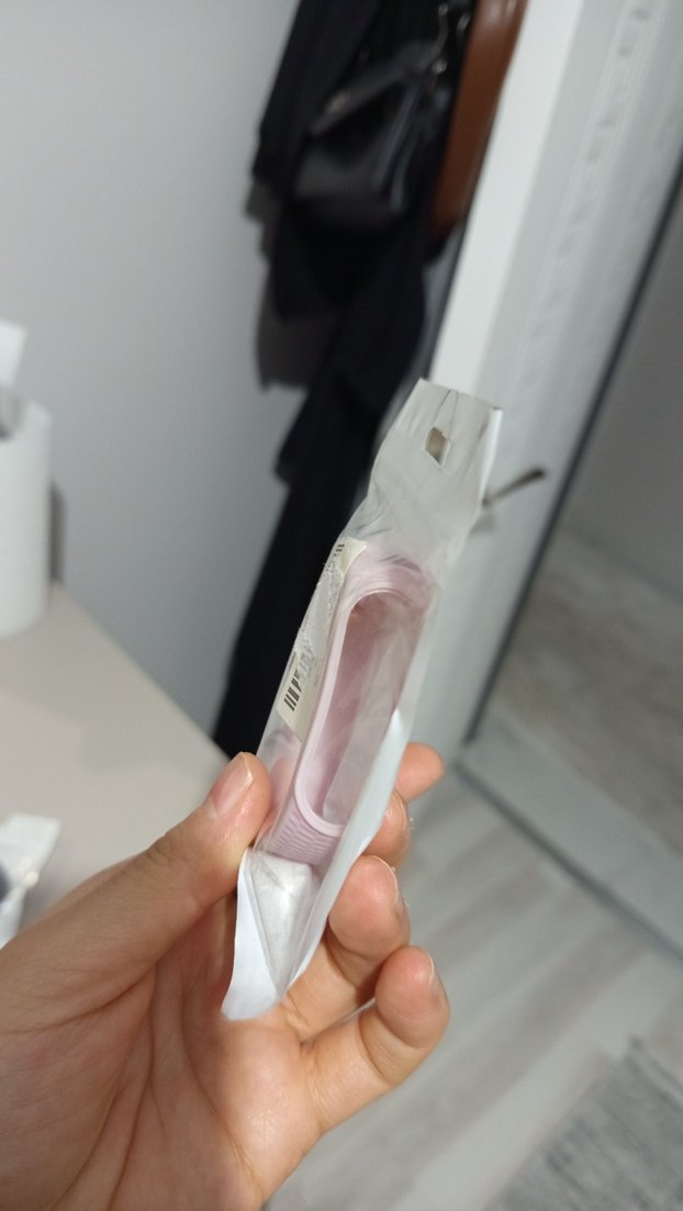 Pembe ve siyah Pastel Akıllı Bileklik kılıfı - Görsel 2