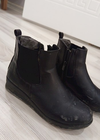 Kadın Siyah Blok Topuk Bot - Görsel 2