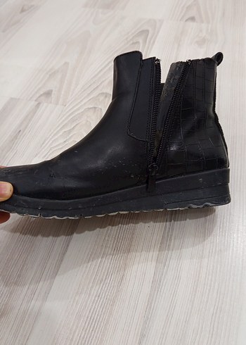 Kadın Siyah Blok Topuk Bot - Görsel 6