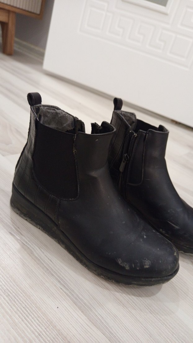 Kadın Siyah Blok Topuk Bot - Görsel 2