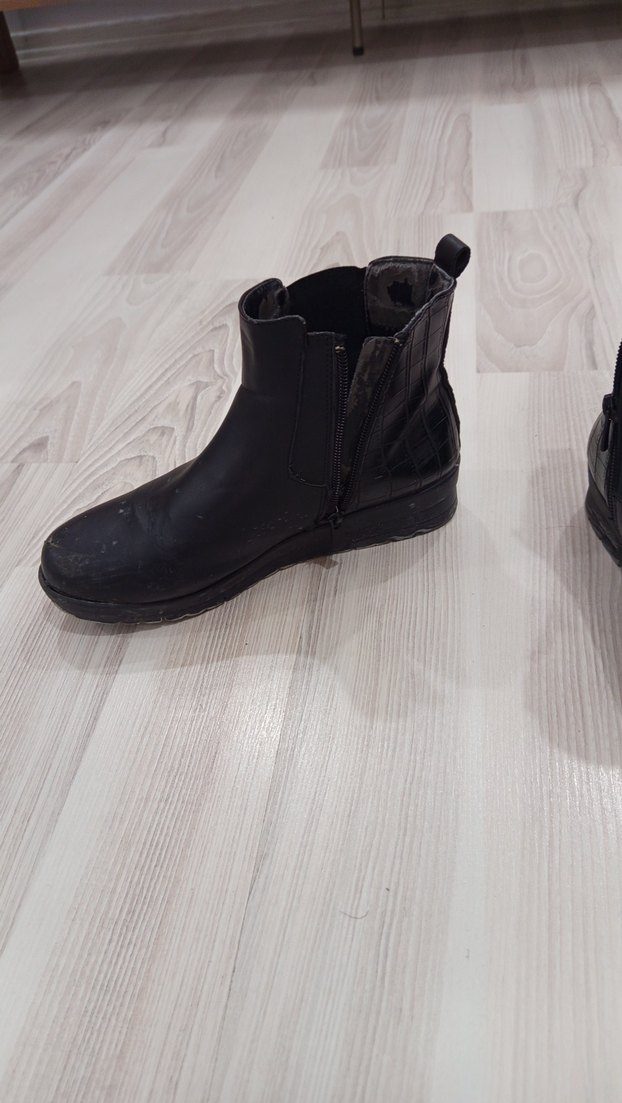 Kadın Siyah Blok Topuk Bot - Görsel 3