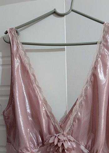 Pembe Midi Bohem Kadın Gecelik - Görsel 7