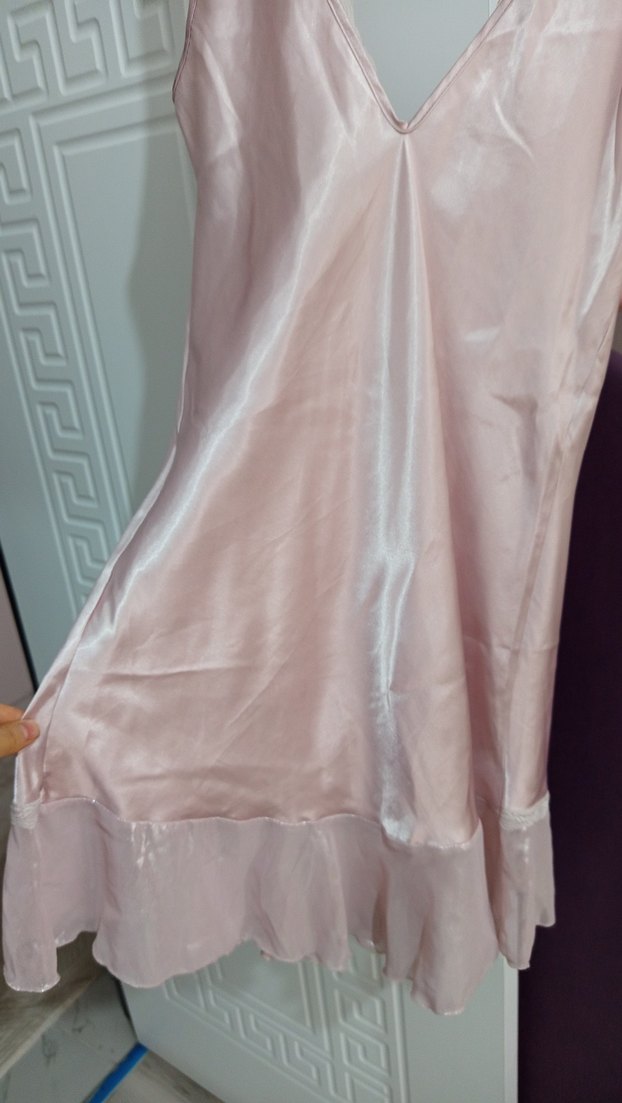 Pembe Midi Bohem Kadın Gecelik - Görsel 5