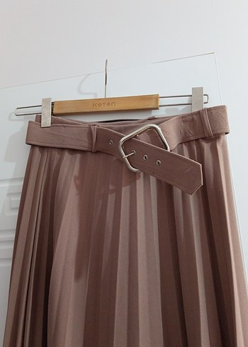 Bej Pilili Uzun Etek - Görsel 2