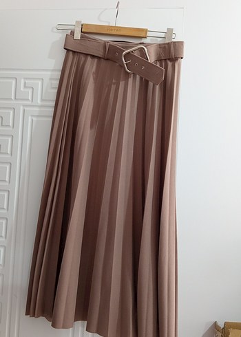 Bej Pilili Uzun Etek - Görsel 3