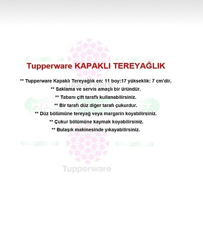 Tupperware tereyağlık 500 ml - Görsel 3