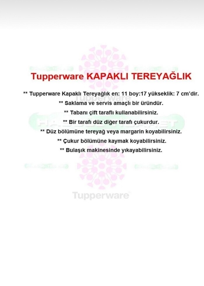 Tupperware tereyağlık 500 ml - Görsel 3