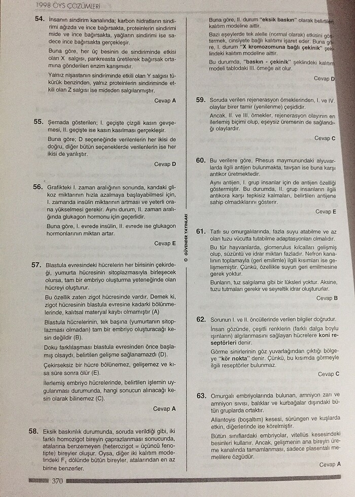 Matematik Fen Bilimleri soru ve çözümleri - Görsel 3