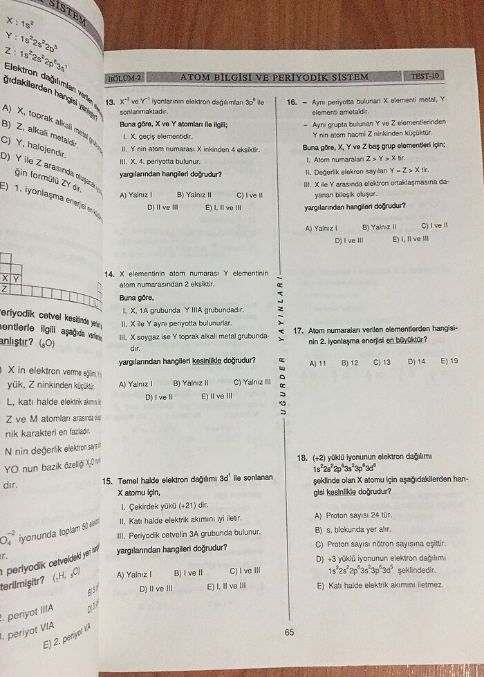 Kimya soru bankası - Görsel 3