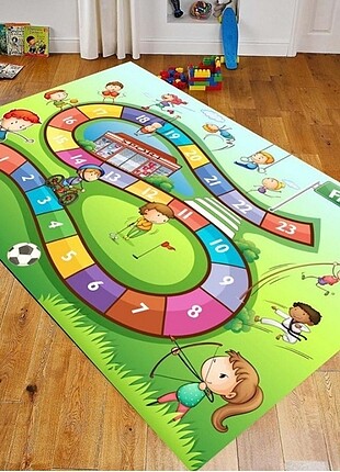  Beden yeşil Renk Araba yolu yeşil renkli çocuk halısı halı