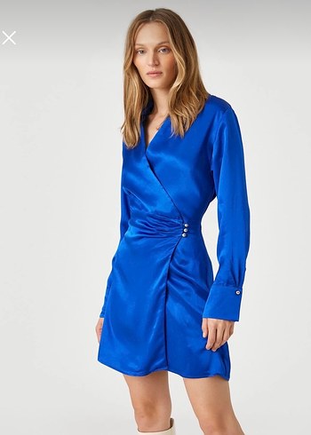 Saks Mavisi Kadın Elbise - Görsel 6