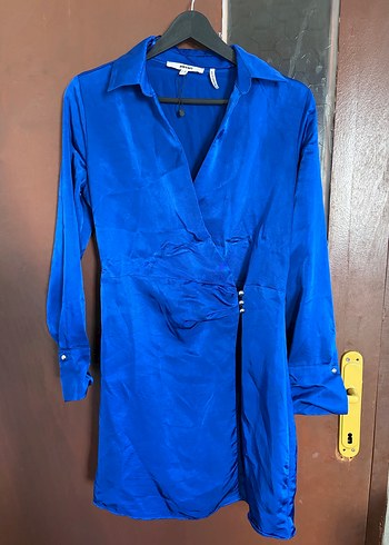 Saks Mavisi Kadın Elbise - Görsel 2