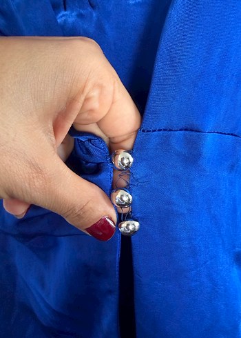 Saks Mavisi Kadın Elbise - Görsel 5