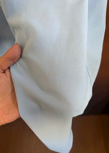 Mavi Drapeli Kolsuz Uzun Elbise - Görsel 6