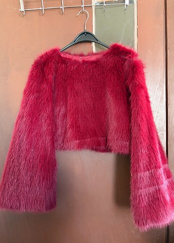 Bordo Kürk Kazak - Görsel 6