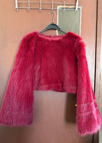 Bordo Kürk Kazak - Görsel 4