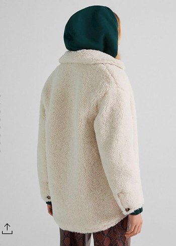 Zara Bej Kürklü Midi Kadın Ceket - Görsel 2