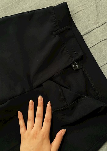 38 Beden Kadın Lacivert Pilili Kumaş Pantolon