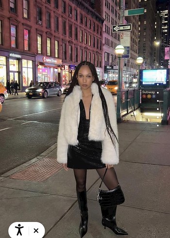 Parıltılı Halter Yaka Mini Elbise - Görsel 6