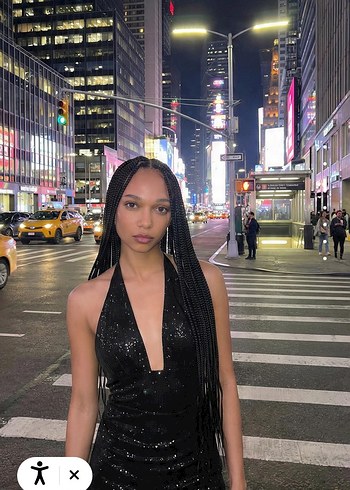 Parıltılı Halter Yaka Mini Elbise - Görsel 4