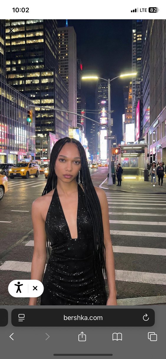 Parıltılı Halter Yaka Mini Elbise - Görsel 4