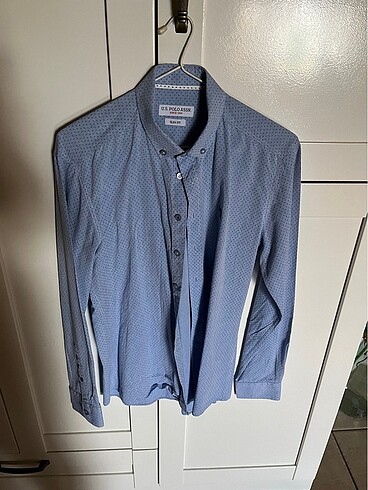 Polo Assn slim fit mavi erkek gömlek S beden