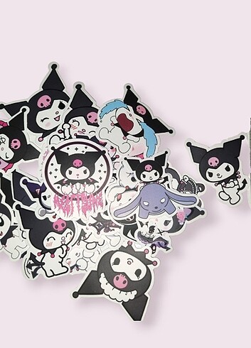  Kuromi 20'li sticker karışık