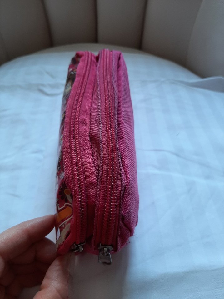 Çiçek Desenli Pembe Çocuk Kalem Kutusu - Görsel 2